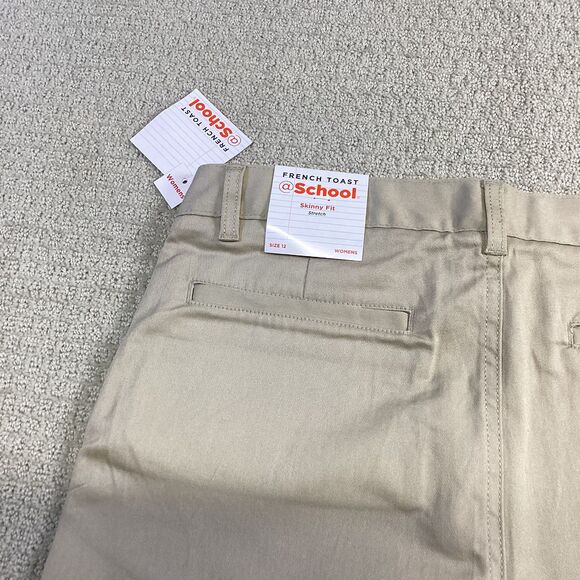 French Toast Skinny Khaki‎ Pants Women’s 12 Stretch School Uniform NWT - Picture 5 of 7